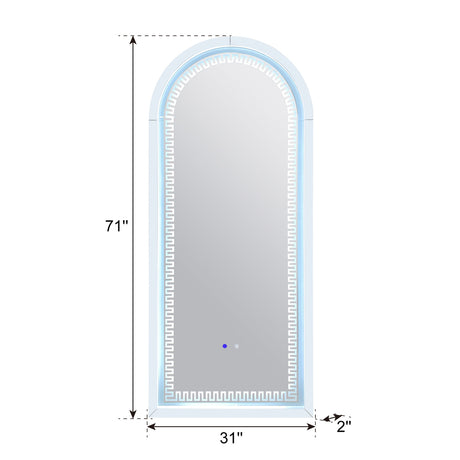 Jeni Mirror White Floor Mirror by New Era Innovations at Eve Furniture