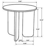 Jenna Brown 3-piece Round Marble Top Coffee Table Set by Coaster at Eve Furniture