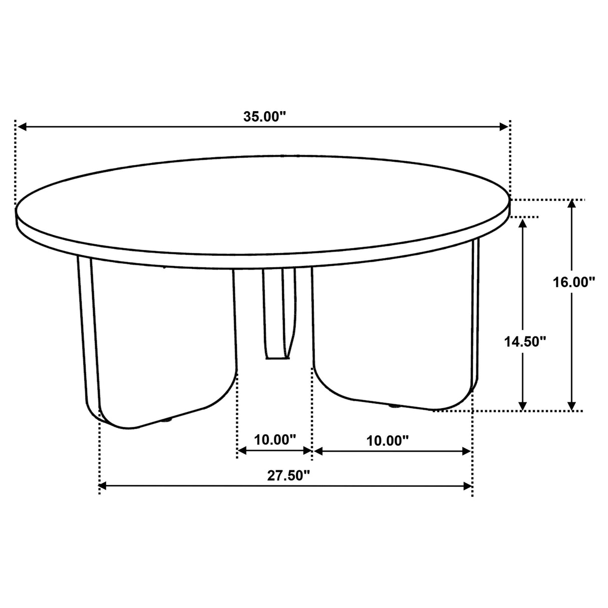Jenna Brown 3-piece Round Marble Top Coffee Table Set by Coaster at Eve Furniture
