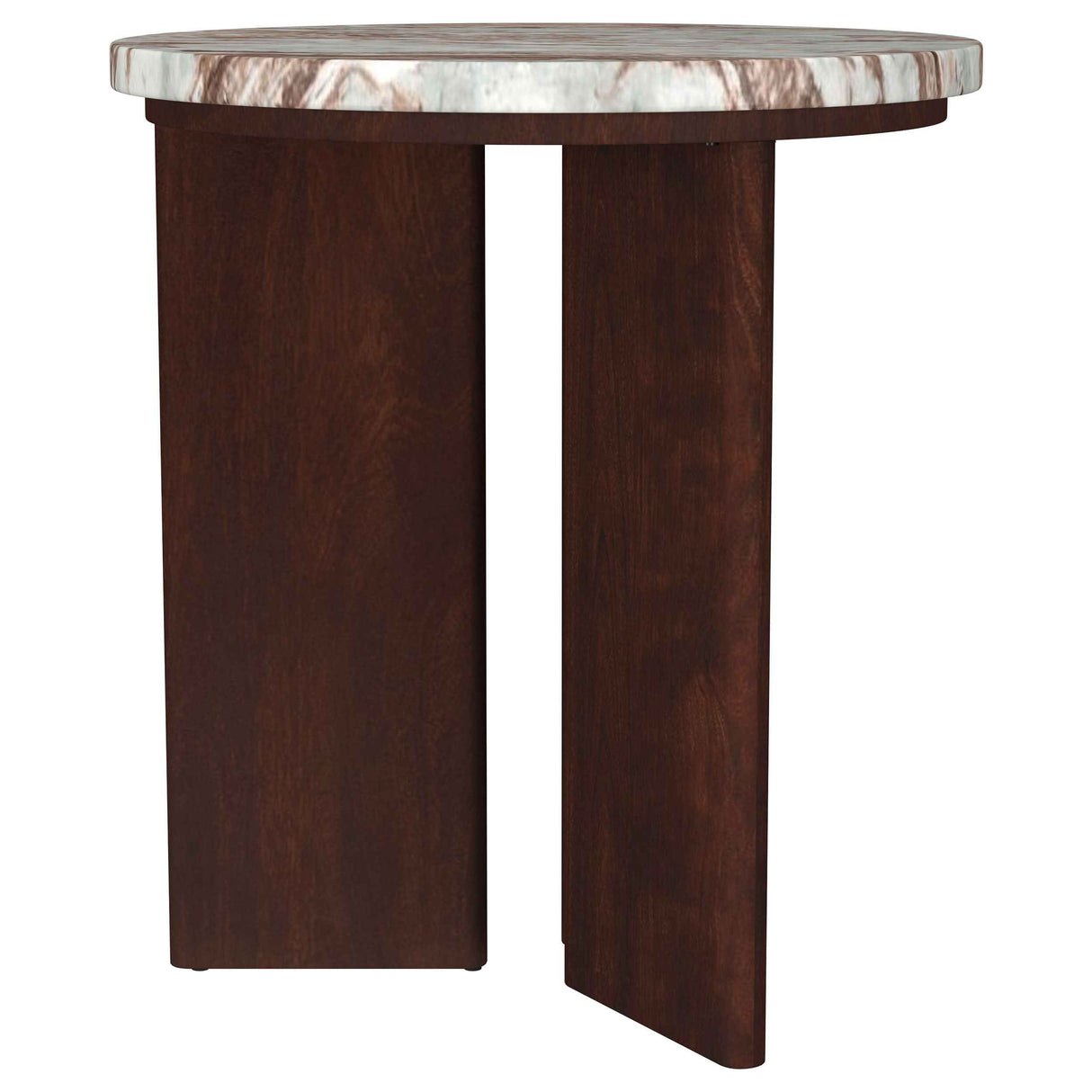 Jenna Brown 3-piece Round Marble Top Coffee Table Set by Coaster at Eve Furniture