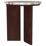 Jenna Brown 3-piece Round Marble Top Coffee Table Set by Coaster at Eve Furniture