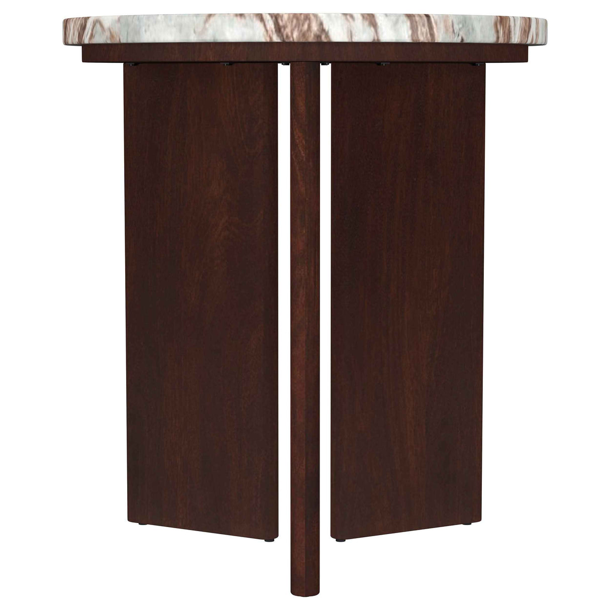 Jenna Brown 3-piece Round Marble Top Coffee Table Set by Coaster at Eve Furniture