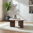 Jenna Brown 35-inch Round Marble Top Cocktail Coffee Table by Coaster at Eve Furniture