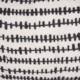 Jenna Cream w/ Black Print Linen Lumbar Decorative Pillow Cover by Mercana at Eve Furniture