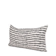 Jenna Cream w/ Black Print Linen Lumbar Decorative Pillow Cover by Mercana at Eve Furniture