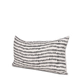 Jenna Cream w/ Black Print Linen Lumbar Decorative Pillow Cover by Mercana at Eve Furniture