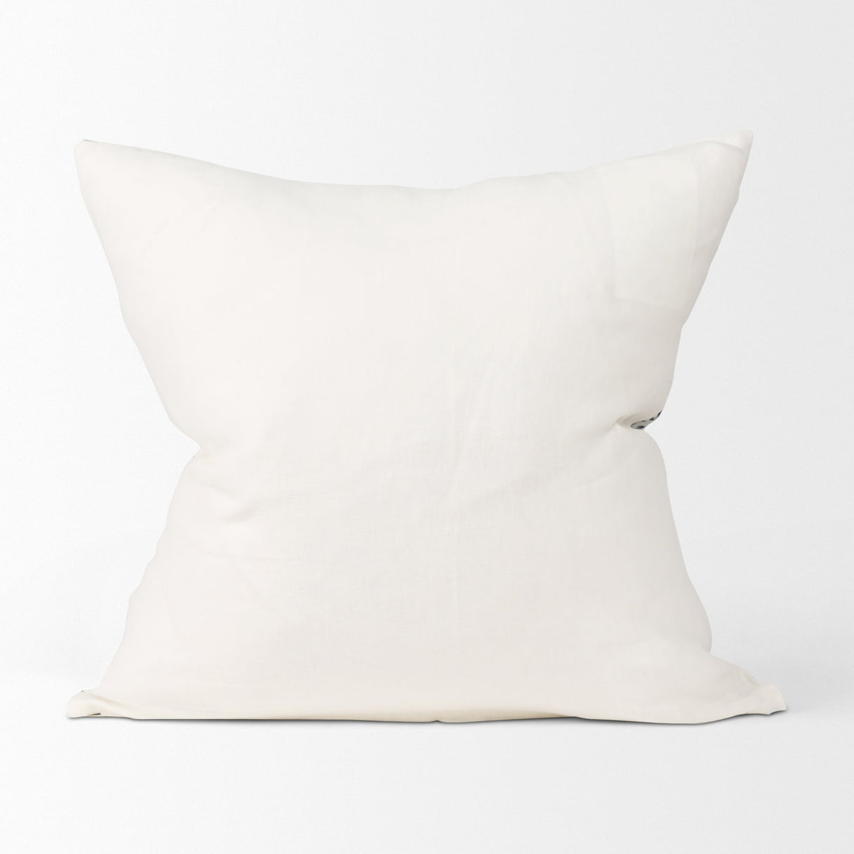 Jenna Cream w/ Black Print Linen Square Decorative Pillow Cover by Mercana at Eve Furniture