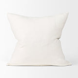 Jenna Cream w/ Black Print Linen Square Decorative Pillow Cover by Mercana at Eve Furniture