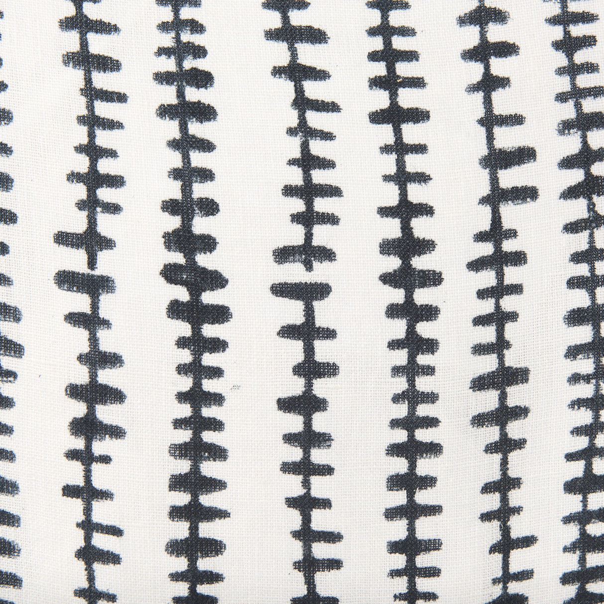 Jenna Cream w/ Black Print Linen Square Decorative Pillow Cover by Mercana at Eve Furniture