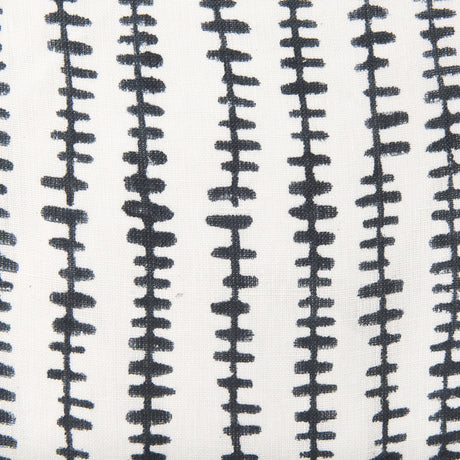 Jenna Cream w/ Black Print Linen Square Decorative Pillow Cover by Mercana at Eve Furniture