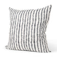 Jenna Cream w/ Black Print Linen Square Decorative Pillow Cover by Mercana at Eve Furniture