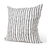 Jenna Cream w/ Black Print Linen Square Decorative Pillow Cover by Mercana at Eve Furniture