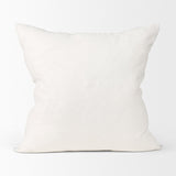 Jennelle Cream w/ Indigo Print Linen Square Decorative Pillow Cover by Mercana at Eve Furniture