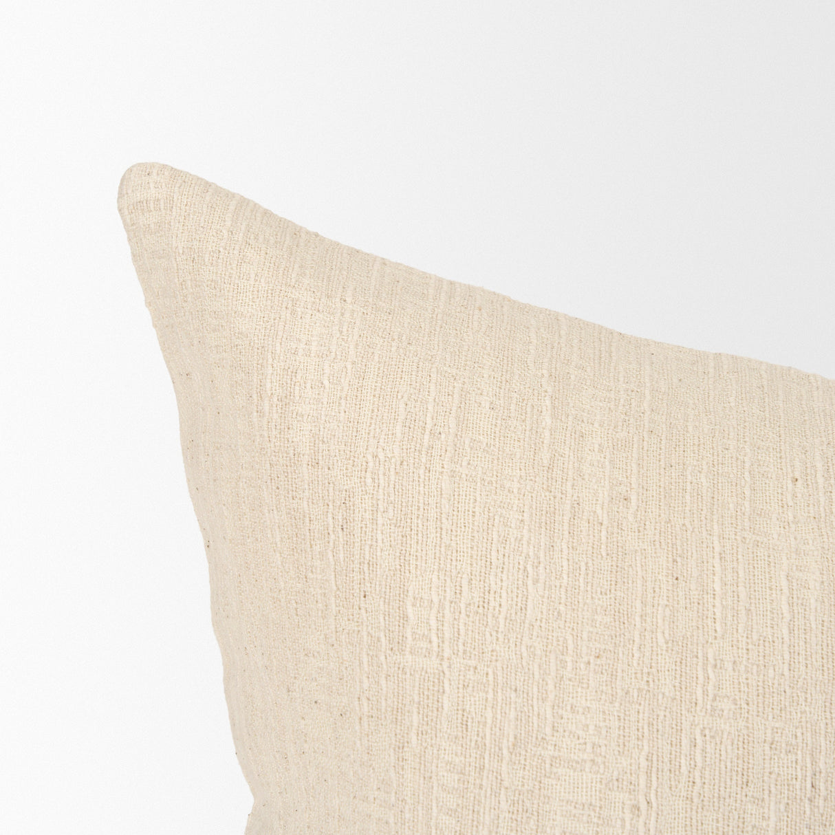 Jenner Cream Cotton-Linen Blend Decorative Square Pillow Cover by Mercana at Eve Furniture