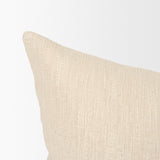 Jenner Cream Cotton-Linen Blend Decorative Square Pillow Cover by Mercana at Eve Furniture
