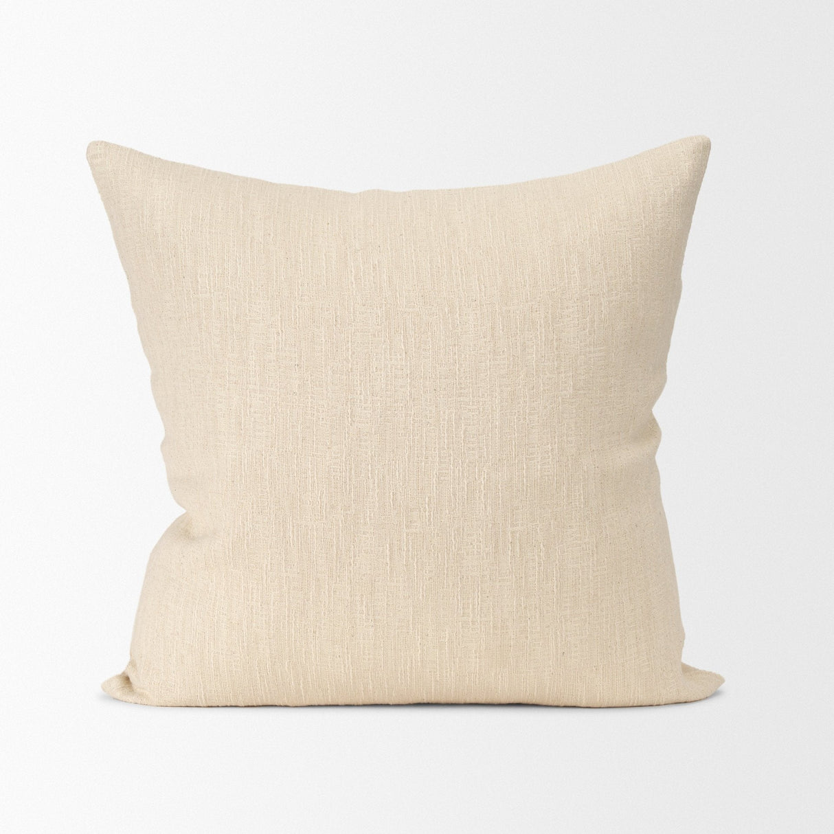 Jenner Cream Cotton Linen Blend Square Pillow Cover w/Filler, Set of 2 by Mercana at Eve Furniture