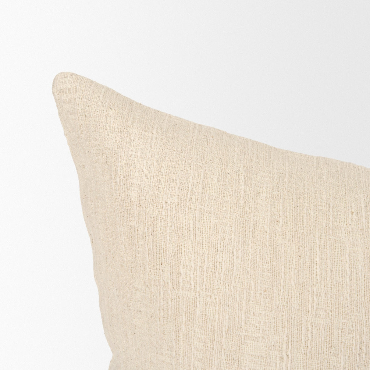 Jenner Cream Cotton Linen Blend Square Pillow Cover w/Filler, Set of 2 by Mercana at Eve Furniture