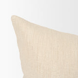 Jenner Cream Cotton Linen Blend Square Pillow Cover w/Filler, Set of 2 by Mercana at Eve Furniture