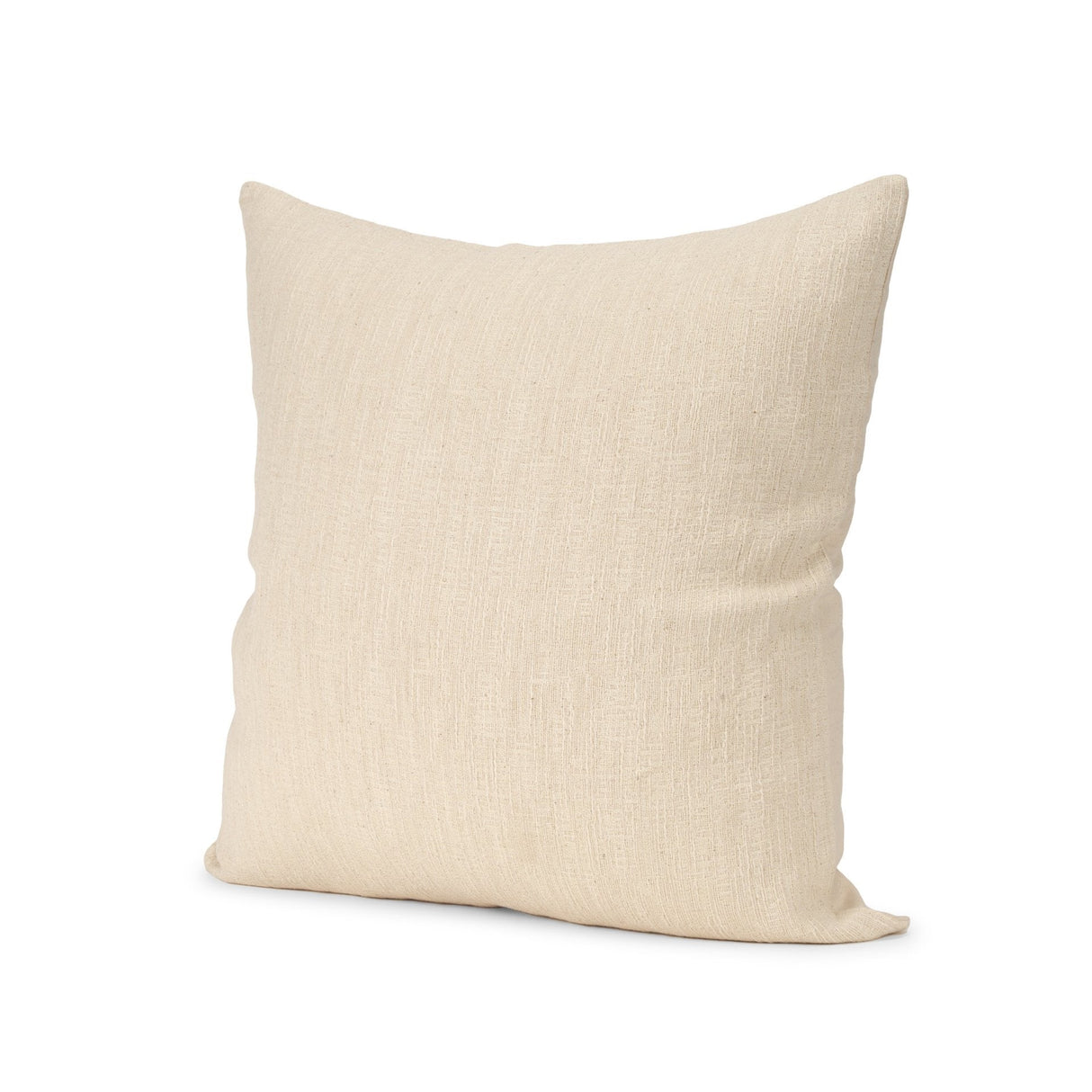 Jenner Cream Cotton Linen Blend Square Pillow Cover w/Filler, Set of 2 by Mercana at Eve Furniture