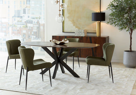 Jennifer 20" Dining Chair in Green Eco Suede by Home Trends & Design at Eve Furniture