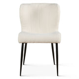 Jennifer 20" Dining Chair in White Boucle by Home Trends & Design at Eve Furniture