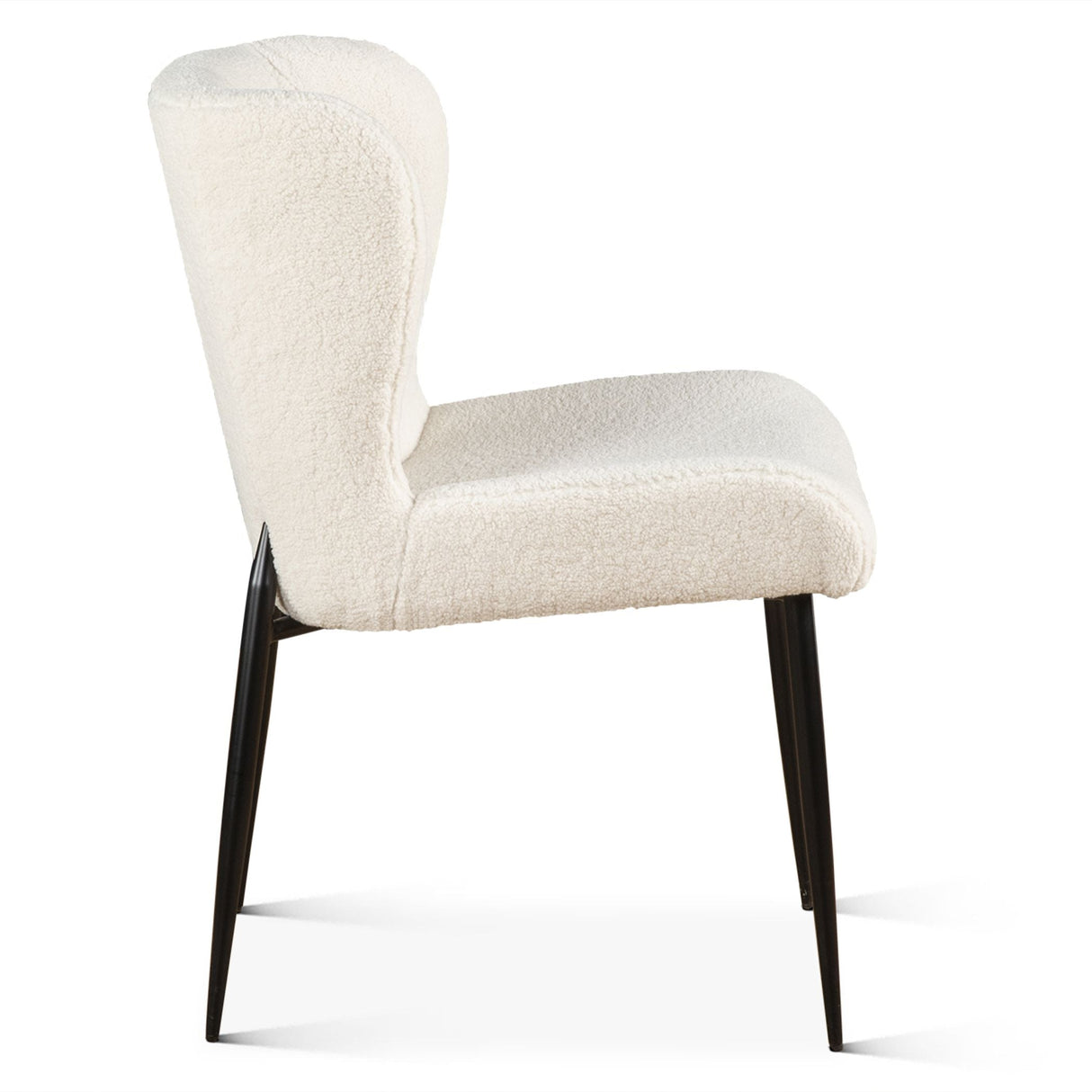 Jennifer 20" Dining Chair in White Boucle by Home Trends & Design at Eve Furniture