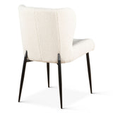 Jennifer 20" Dining Chair in White Boucle by Home Trends & Design at Eve Furniture