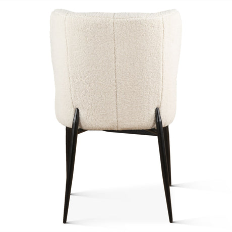 Jennifer 20" Dining Chair in White Boucle by Home Trends & Design at Eve Furniture