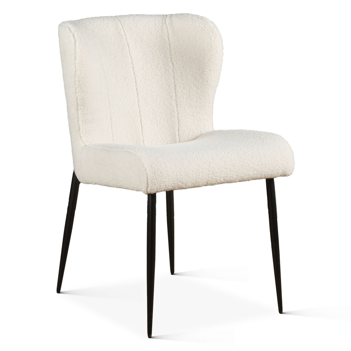 Jennifer 20" Dining Chair in White Boucle by Home Trends & Design at Eve Furniture
