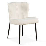 Jennifer 20" Dining Chair in White Boucle by Home Trends & Design at Eve Furniture