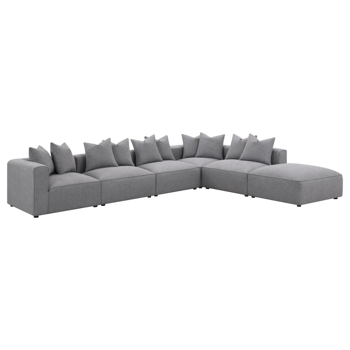 Jennifer 6-Piece Tight Seat Modular Sectional Gray