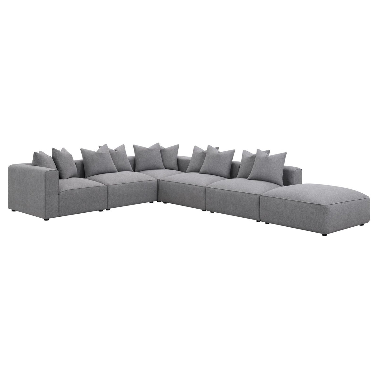 Jennifer 6-Piece Tight Seat Modular Sectional Gray