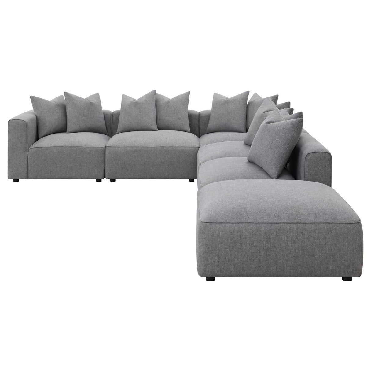 Jennifer 6-Piece Tight Seat Modular Sectional Gray