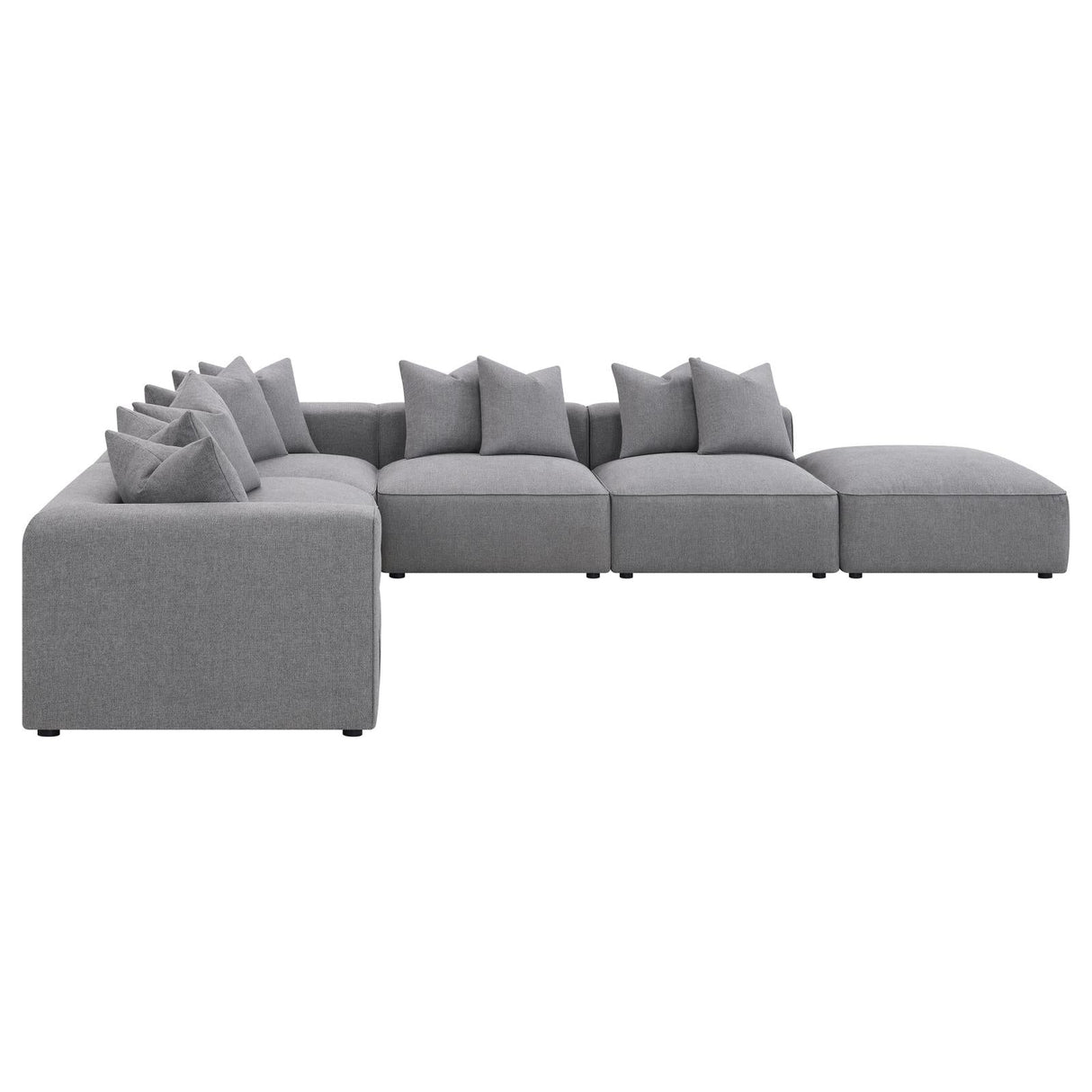 Jennifer 6-Piece Tight Seat Modular Sectional Gray