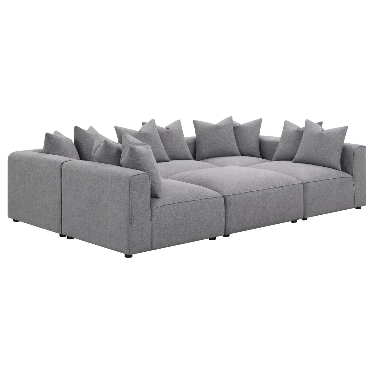 Jennifer 6-Piece Tight Seat Modular Sectional Gray