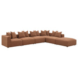 Jennifer 6-Piece Upholstered Modular Sectional Terracotta