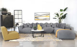Jennifer Gray Square Upholstered Ottoman by Coaster at Eve Furniture