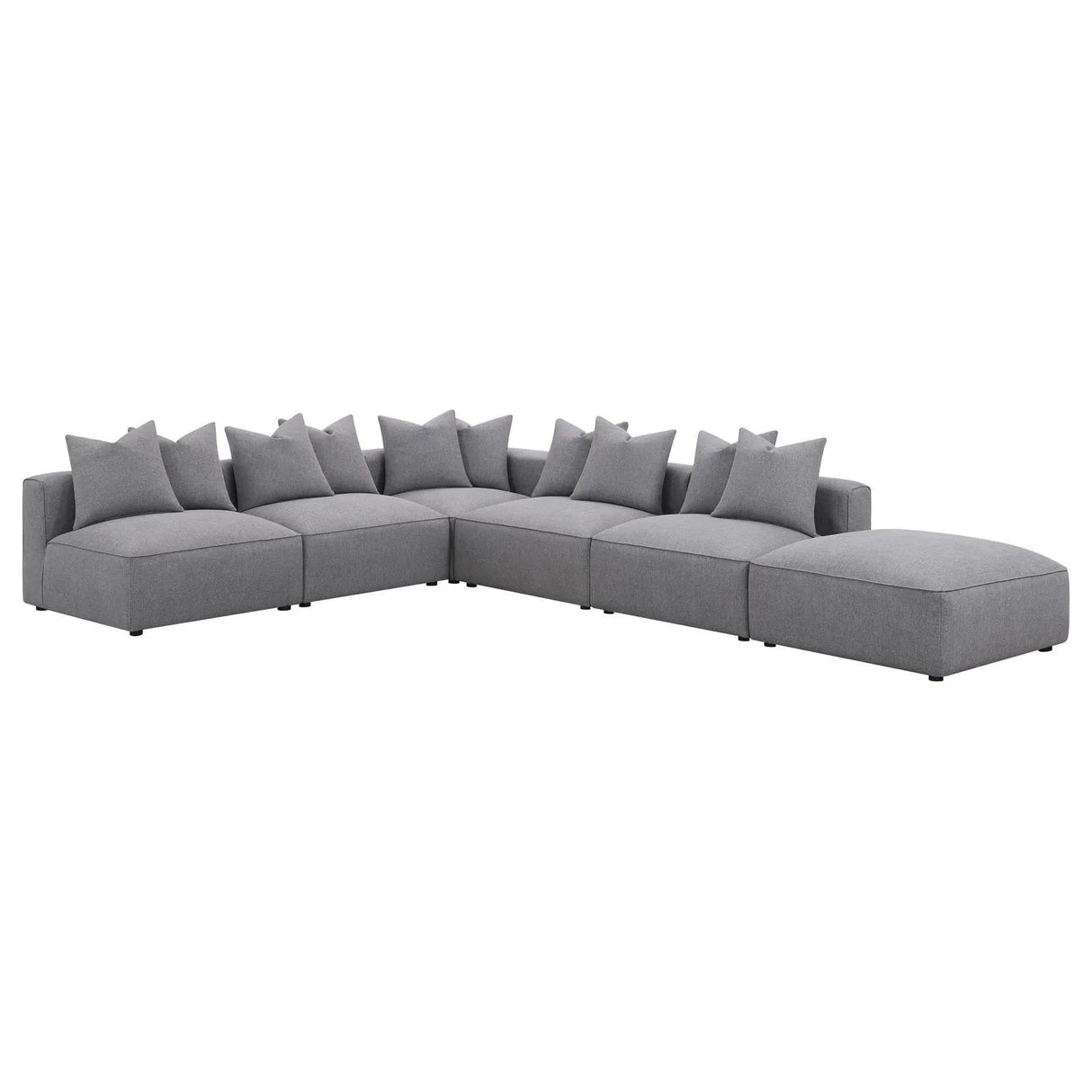 Jennifer Gray Square Upholstered Ottoman by Coaster at Eve Furniture