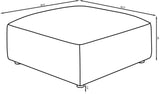 Jennifer Gray Square Upholstered Ottoman by Coaster at Eve Furniture