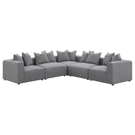 Jennifer Grey Upholstered Corner Chair by Coaster at Eve Furniture