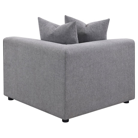 Jennifer Grey Upholstered Corner Chair by Coaster at Eve Furniture