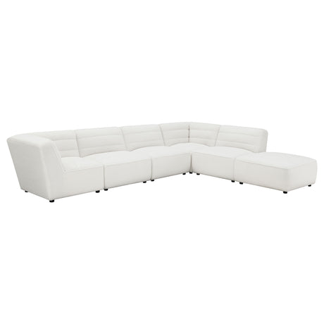 Jennifer Ivory Upholstered Corner Chair by Coaster at Eve Furniture