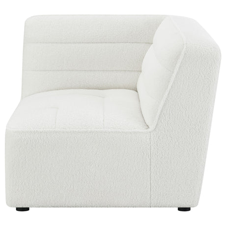 Jennifer Ivory Upholstered Corner Chair by Coaster at Eve Furniture