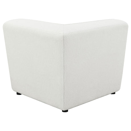Jennifer Ivory Upholstered Corner Chair by Coaster at Eve Furniture