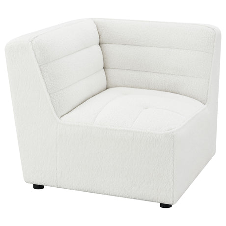 Jennifer Ivory Upholstered Corner Chair by Coaster at Eve Furniture