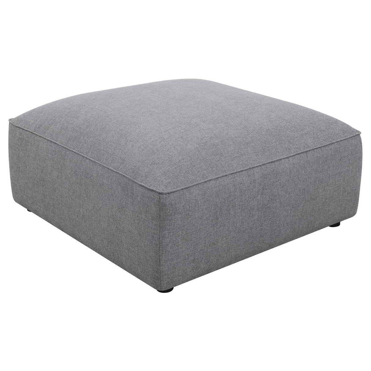 Jennifer Square Upholstered Ottoman Gray