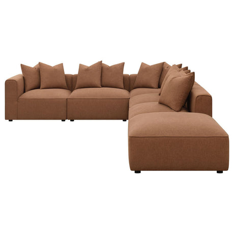 Jennifer Terracotta 6-Piece Upholstered Modular Sectional by Coaster at Eve Furniture