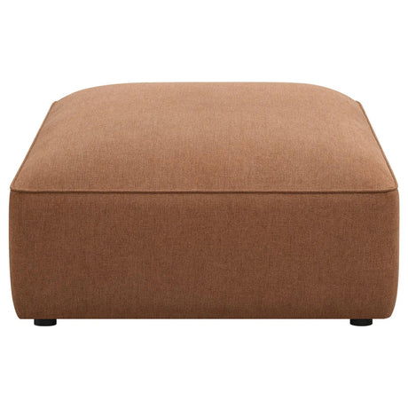 Jennifer Terracotta Upholstered Ottoman by Coaster at Eve Furniture