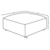 Jennifer Terracotta Upholstered Ottoman by Coaster at Eve Furniture