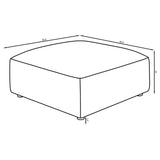 Jennifer Terracotta Upholstered Ottoman by Coaster at Eve Furniture